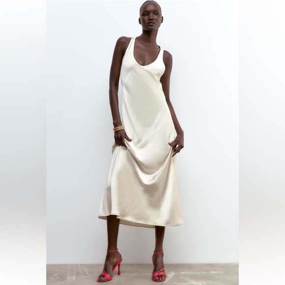 Zara HIGH HEELED STRAP SANDALS. Hot Pink. Size 6.5. New with Tags. - Picture 2 of 10